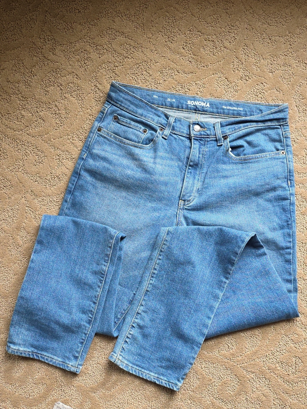 Sonoma Classic Light Blue Straight-Leg Jeans 32 X 34
